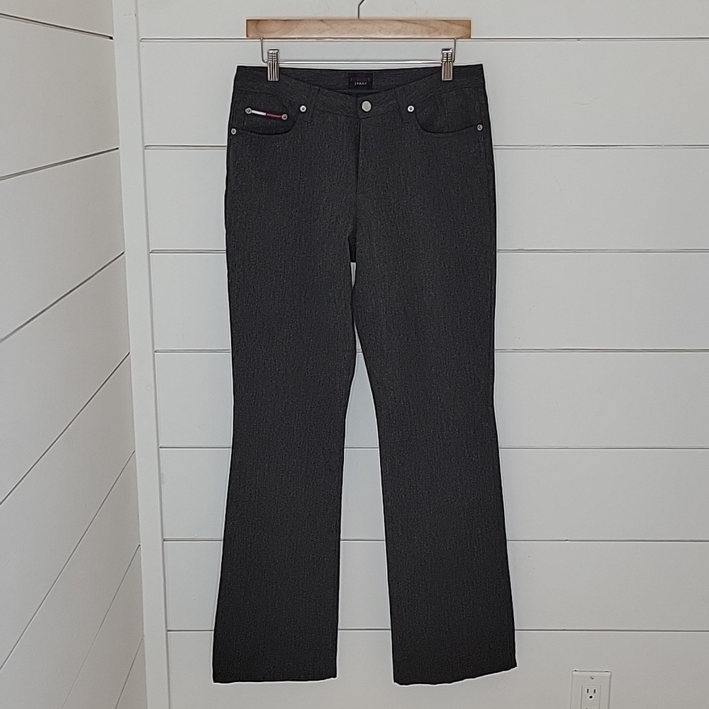 TOMMY JEANS size 9 grey softer textured bootcut pants